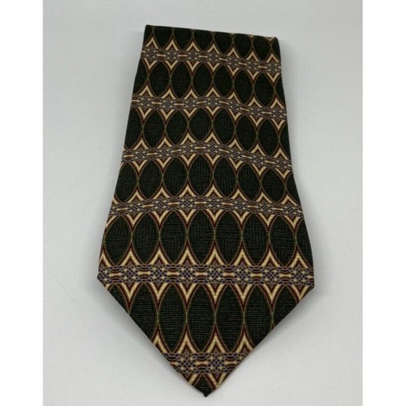 Barbara Blank New York Mens Neck Tie Multicolor Geometric Tie All Silk Handmade - Picture 4 of 10